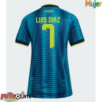 Camiseta Colombia Luis Diaz #7 Visitante Equipación para mujer Mundial 2026 manga corta